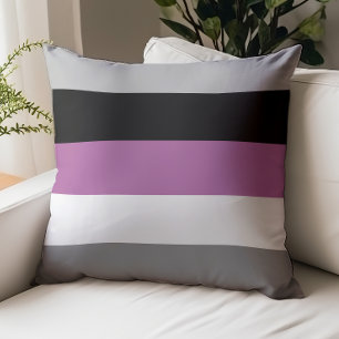 Colour Block Purple, Grey, Black, and White Cushion