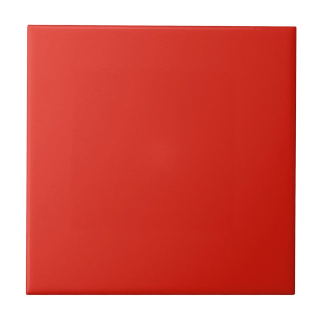 Colour Block - Red Ceramic Tile (Front)