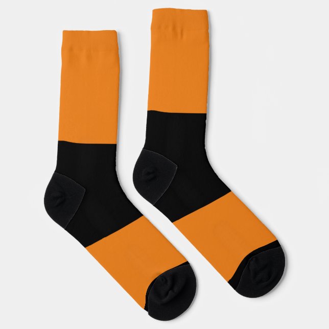 Colour Block Socks- Orange Socks (Right)