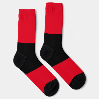 Colour Block Socks -Red
