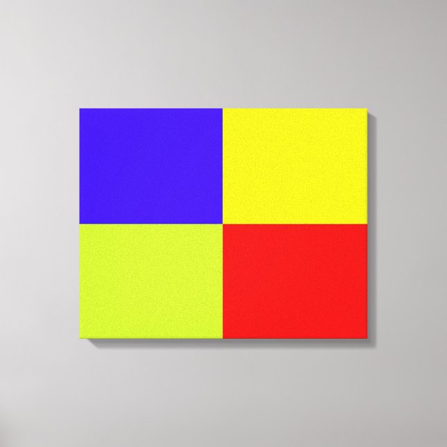 Colour Block Streched Canvas Print (Front)