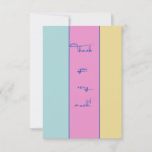 Colour Block Thank You Card