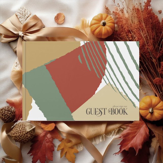Colour Block Wedding Autumn ID740 Guest Book (Creator Uploaded)