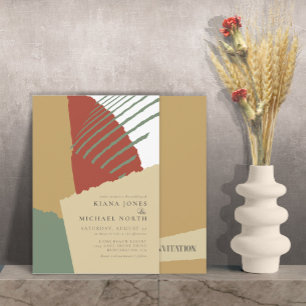 Colour Block Wedding Autumn ID740 Invitation