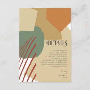 Colour Block Wedding Details Autumn ID740 Enclosure Card