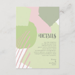 Colour Block Wedding Details Spring ID740 Enclosure Card
