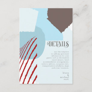 Colour Block Wedding Details Winter ID740 Enclosure Card