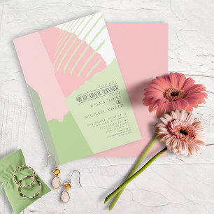 Colour Block Wedding Rehearsal Dinner Spring ID740 Invitation
