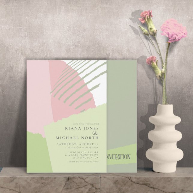 Colour Block Wedding Spring ID740 Invitation (Creator Uploaded)