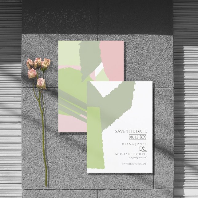 Colour Block Wedding Spring ID740 Save The Date (Creator Uploaded)