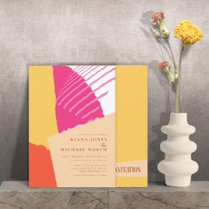 Colour Block Wedding Summer ID740 Invitation