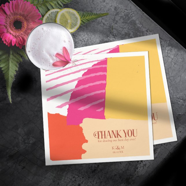 Colour Block Wedding Summer ID740 Napkin (Creator Uploaded)