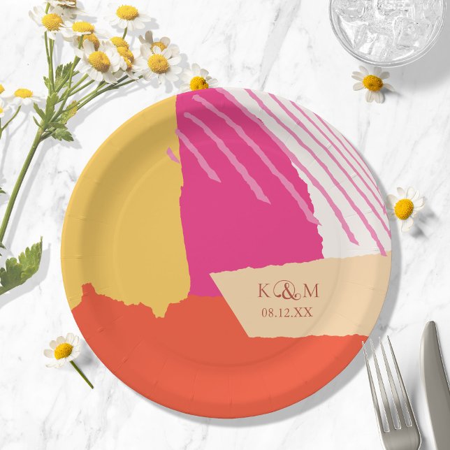 Colour Block Wedding Summer ID740 Paper Plate (Creator Uploaded)