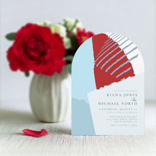 Colour Block Wedding Winter Arch ID740 Invitation