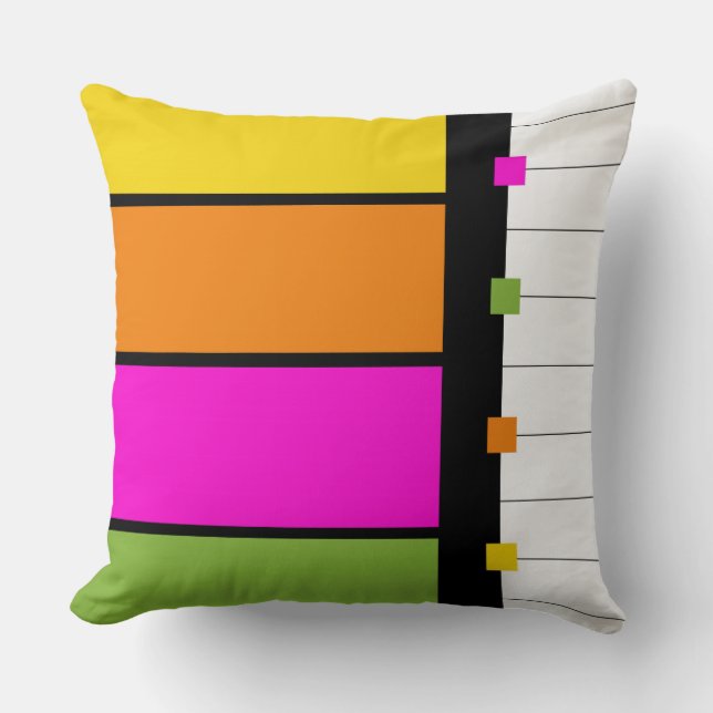 Colour Blocked and Stripes Cushion (Front)