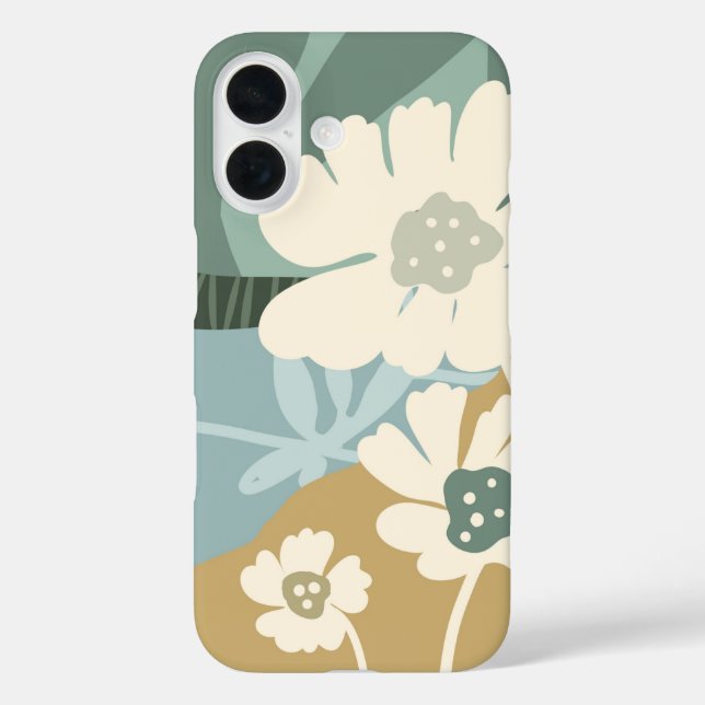 Colour Blocks Cosmos Flowers Silhouettes Modern  Case-Mate iPhone Case (Back)