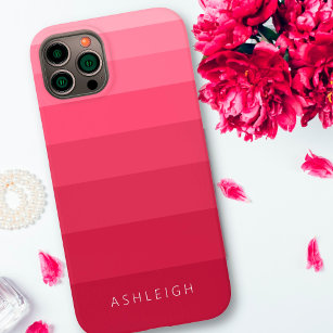 Colour Blocks Magenta Pink Monochromatic Name Case-Mate iPhone 14 Case