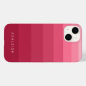Colour Blocks Magenta Pink Monochromatic Name Case-Mate iPhone Case (Back (Horizontal))