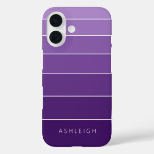 Colour Blocks Magenta Purple Monochromatic Name iPhone 16 Case