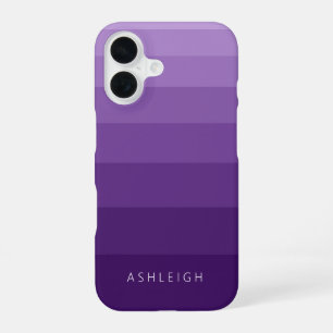 Colour Blocks Magenta Purple Monochromatic Name iPhone 16 Case