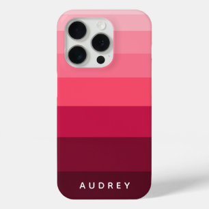 Colour Blocks Monochromatic Custom Text iPhone 15 Pro Case