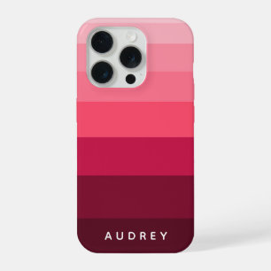 Colour Blocks Monochromatic Custom Text iPhone 15 Pro Case