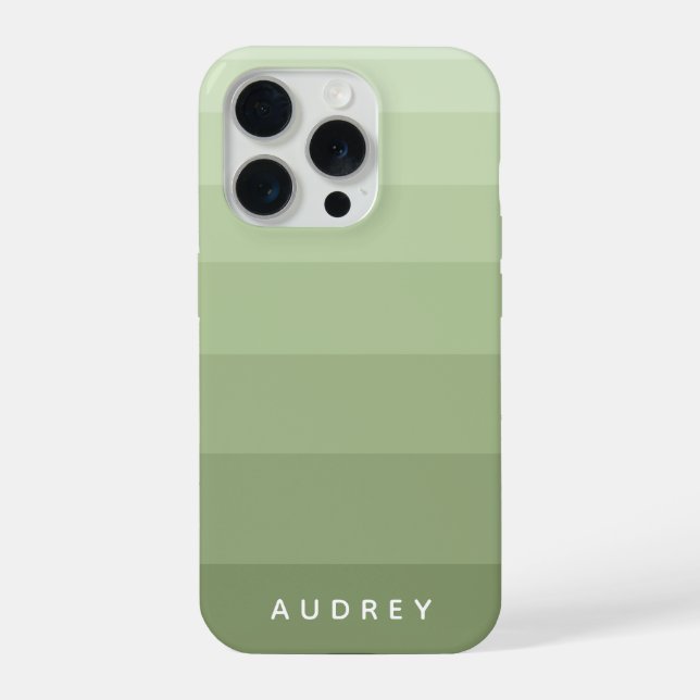 Colour Blocks Monochromatic Custom Text iPhone Case (Back)