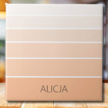 Colour Blocks Peach Fuzz | Elegant Name Ceramic Tile<br><div class="desc">Colour Blocks Peach Fuzz | Elegant Personalised Name | Classic | Elegant | Trendy | Stylish | Gift</div>