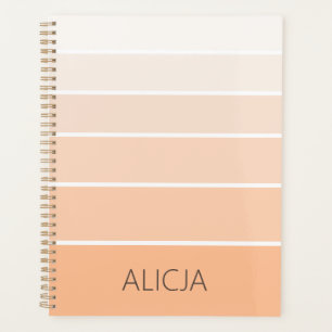 Colour Blocks Peach Fuzz Elegant Name Planner
