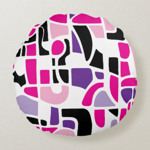 colour blocks round cushion