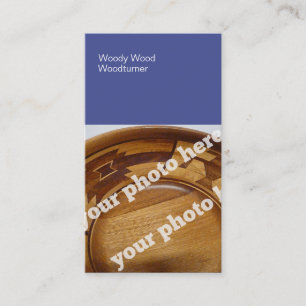 Colour Blocks Woodturning Custom Photo Business Card