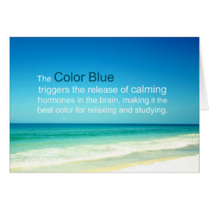 Colour Blue Beach Photo Card