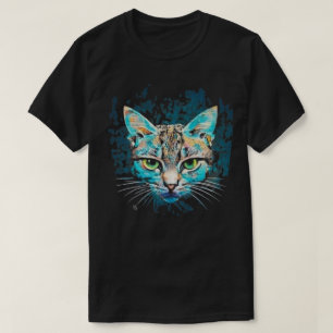 Colour Blue Cat T-Shirt