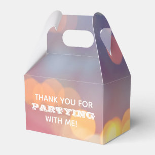Colour Bokah Gable Party Favour Box