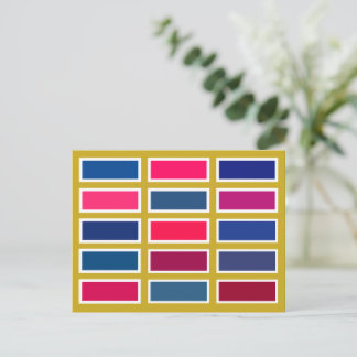 Colour Bricks (blue/pink) Postcard