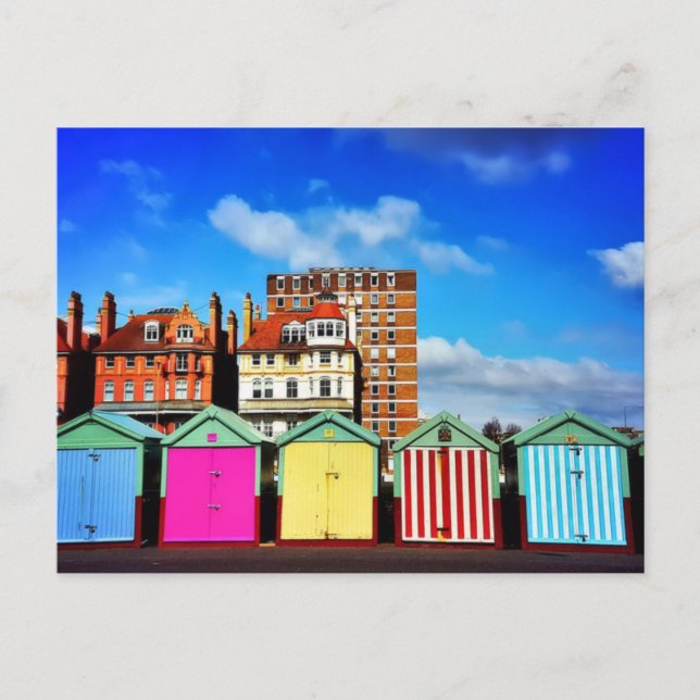 Colour - Brighton Beach Huts Postcard (Front)