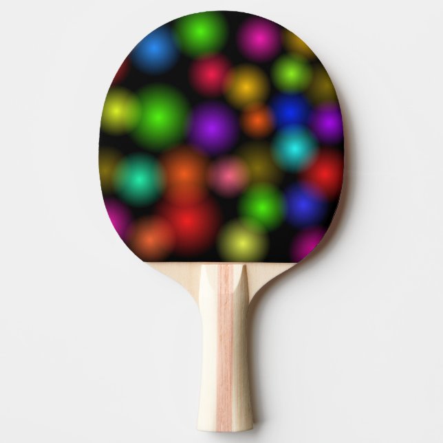 Colour Bubbles Ping Pong Paddle (Front)
