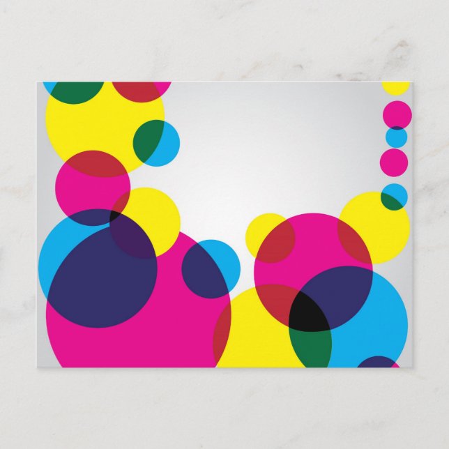 Colour Bubbles Postcard (Front)