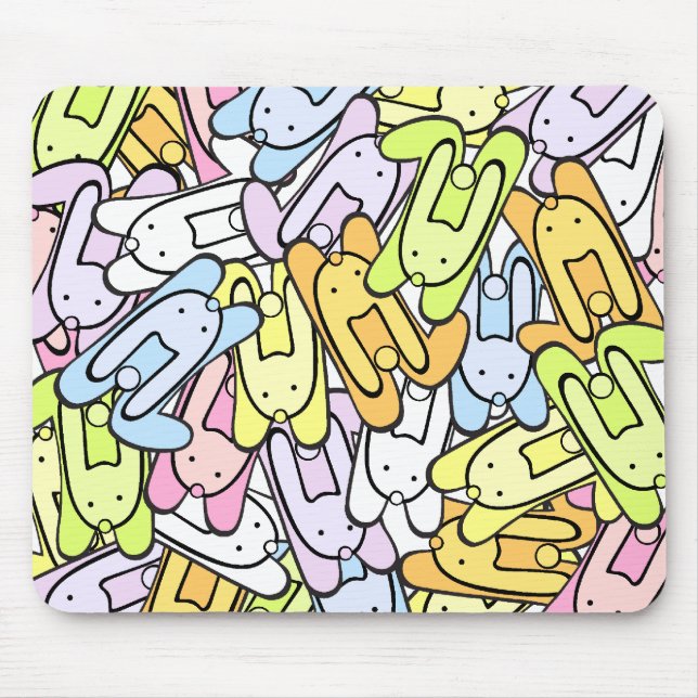 colour bunnies mouse pad (Front)
