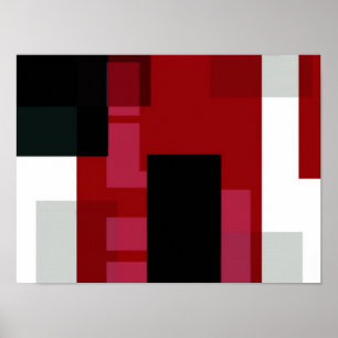 Colour Burn Abstract Art Poster