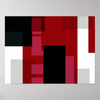 Colour Burn Abstract Art Poster