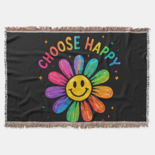 Colour Burst Abstract Art Throw Blanket