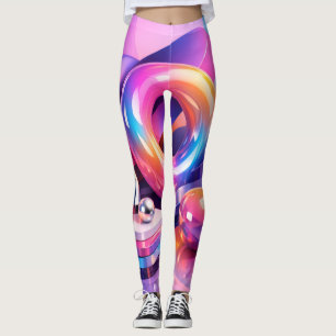 Colour Burst Abstract Leggings