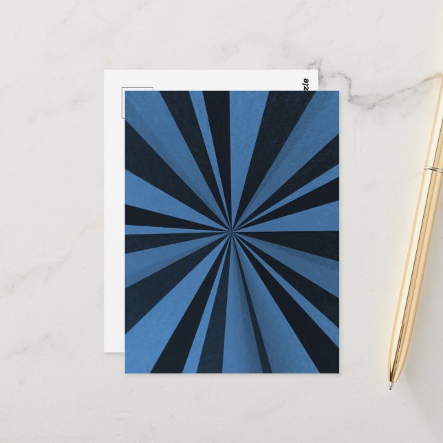 Colour Burst - Blue Postcard (Front/Back In Situ)