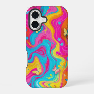 Colour Burst Butterfly Marble Phone Case
