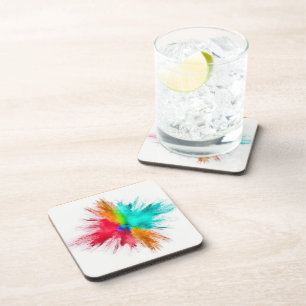 Colour Burst Centerpiece Art Coaster