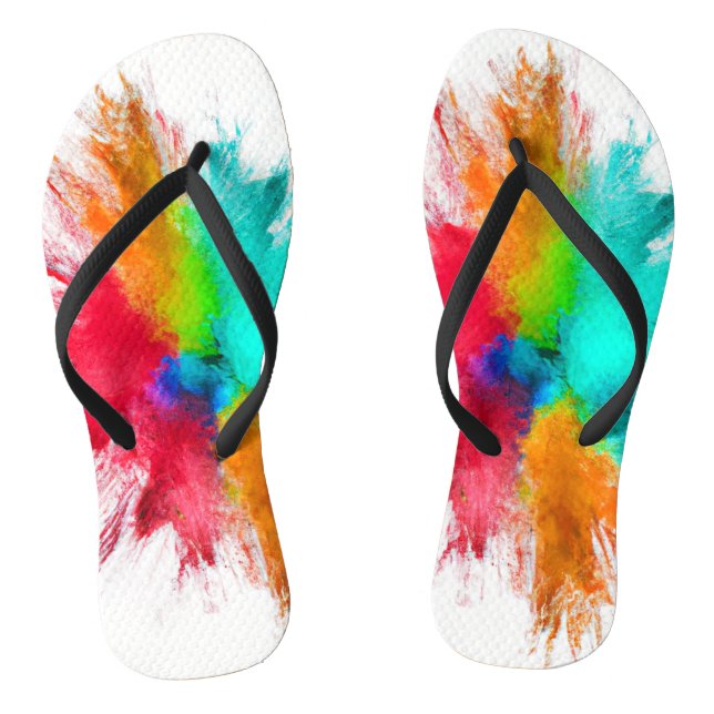 Colour Burst Centerpiece Art Thongs (Footbed)