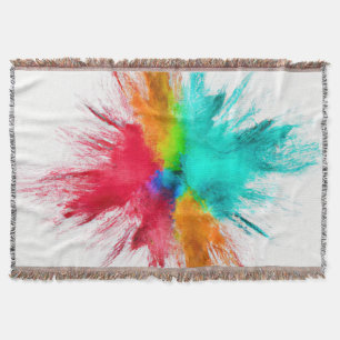 Colour Burst Centerpiece Art Throw Blanket