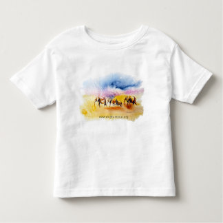 Colour burst elephant herd design toddler T-Shirt