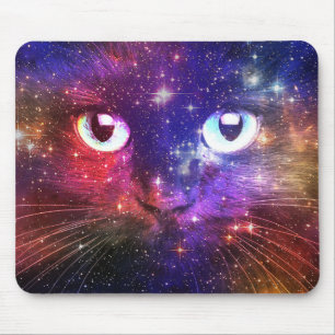 Colour Burst Galaxy Cat Mouse Pad